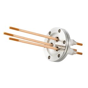 高電流 5kV - 110A 3個付き ICF70 フランジ  先端ねじ加工あり