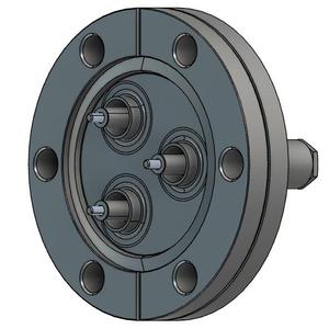 同軸 BNC-R-F-M2 3個付き ICF70 フランジ