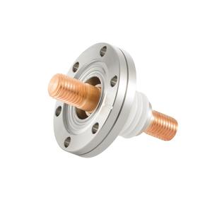 高電流 無酸素銅 電極 5kV - 476A 1個付 ICF70 フランジ  先端ねじ加工あり