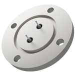 同軸 BNC-R-M2-SCREW 2個付き VG40 フランジ