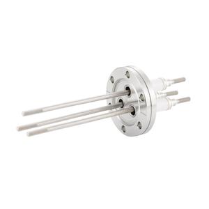 高電流 5kV - 110A Niめっき 3個付き ICF70 フランジ  先端ねじ加工あり