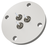 同軸 BNC-R-F-M2 3個付き VF40 フランジ