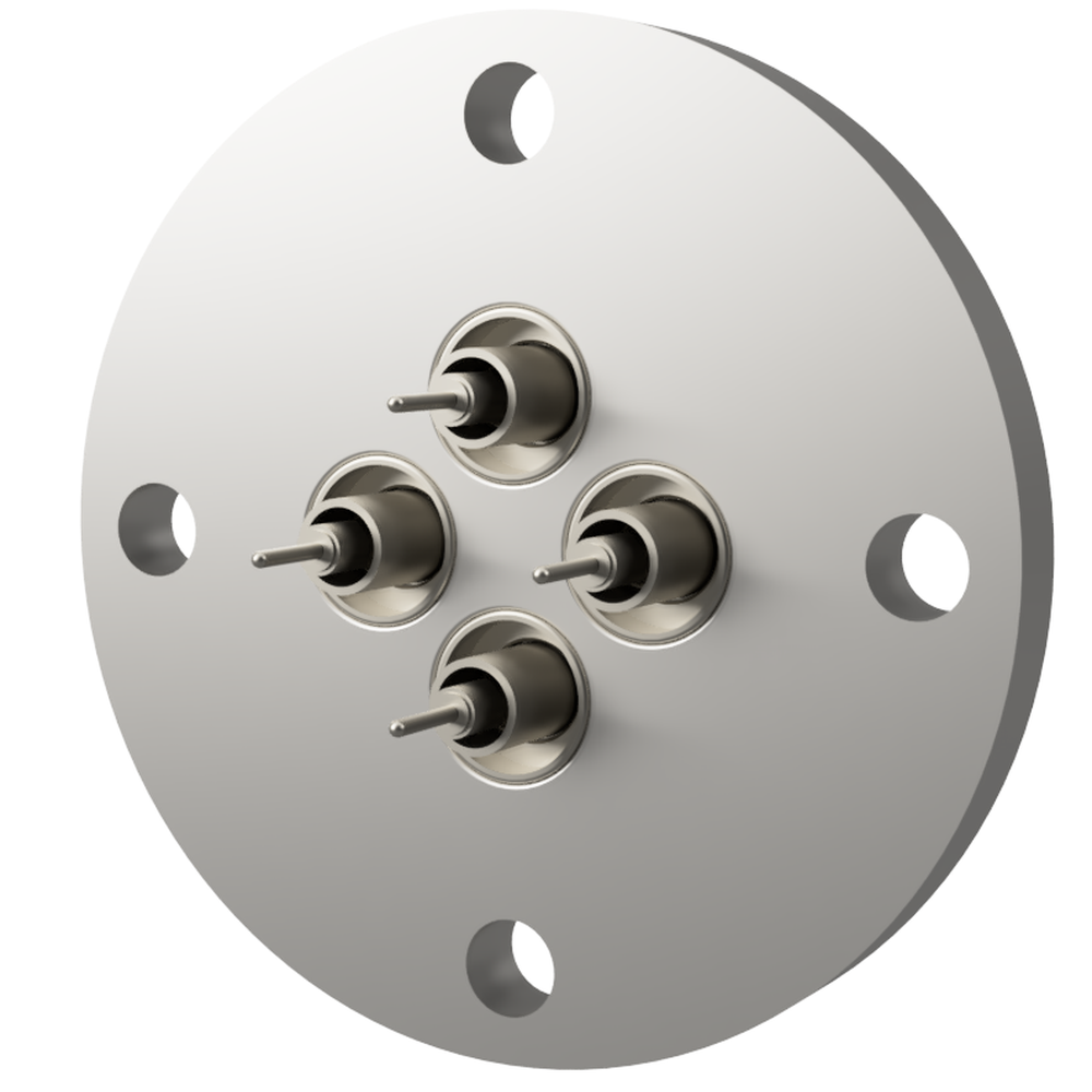 同軸 SHV-R-F 4個付き VF40フランジ