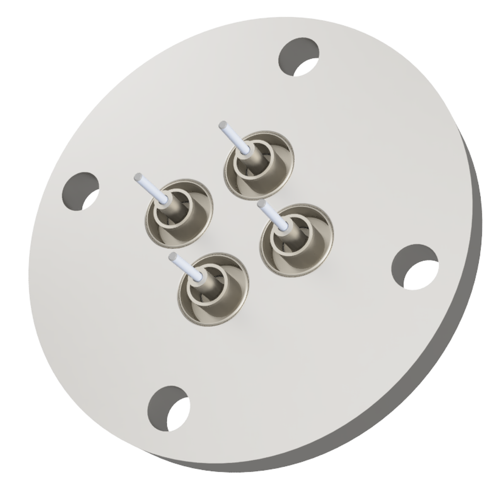 同軸 BNC-R-F-M2 4個付き VF40 フランジ