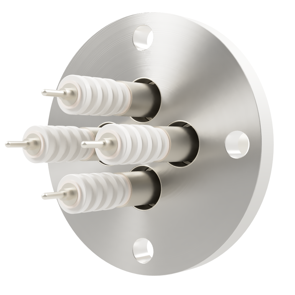 同軸 20kV-SHV-R 4個付き  VF40  フランジ