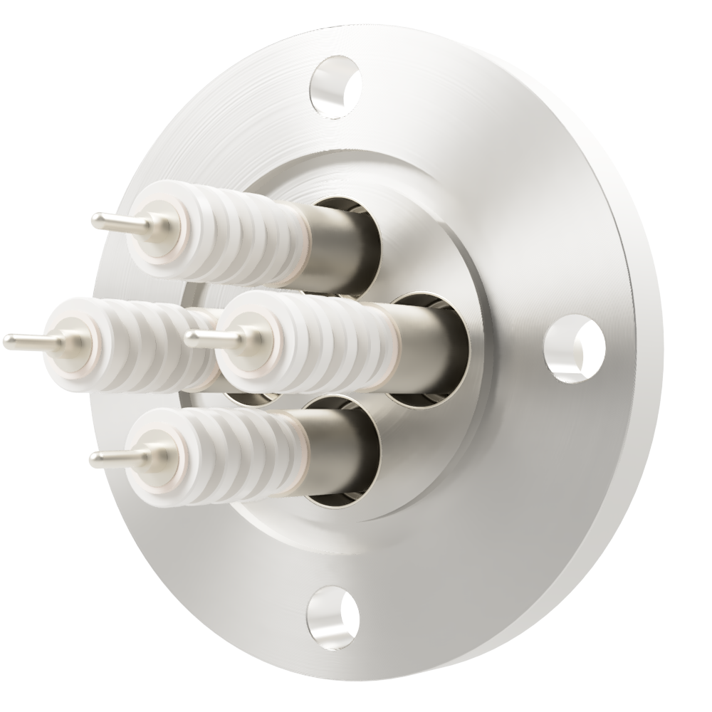 同軸 20kV-SHV-R 4個付き  VG40  フランジ