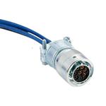 接続部品 大気側 コンビ プラグ+ガラス被覆+PVC被覆ケーブル 2対+4PIN L=1000