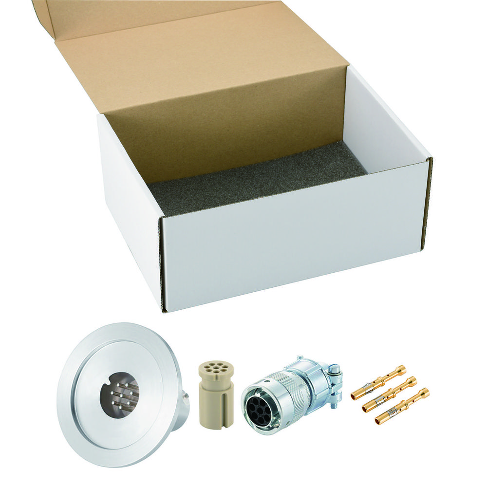 多ピン BURNDY 高電流 8 PIN NW/KF25 フランジ ガイド付き セット(耐熱温度250℃)