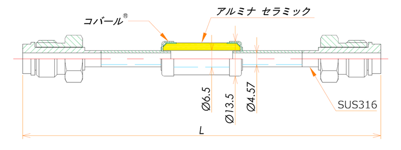 絶縁継手 1/4インチ おすVCR® 10kV admin.label.item.size_image