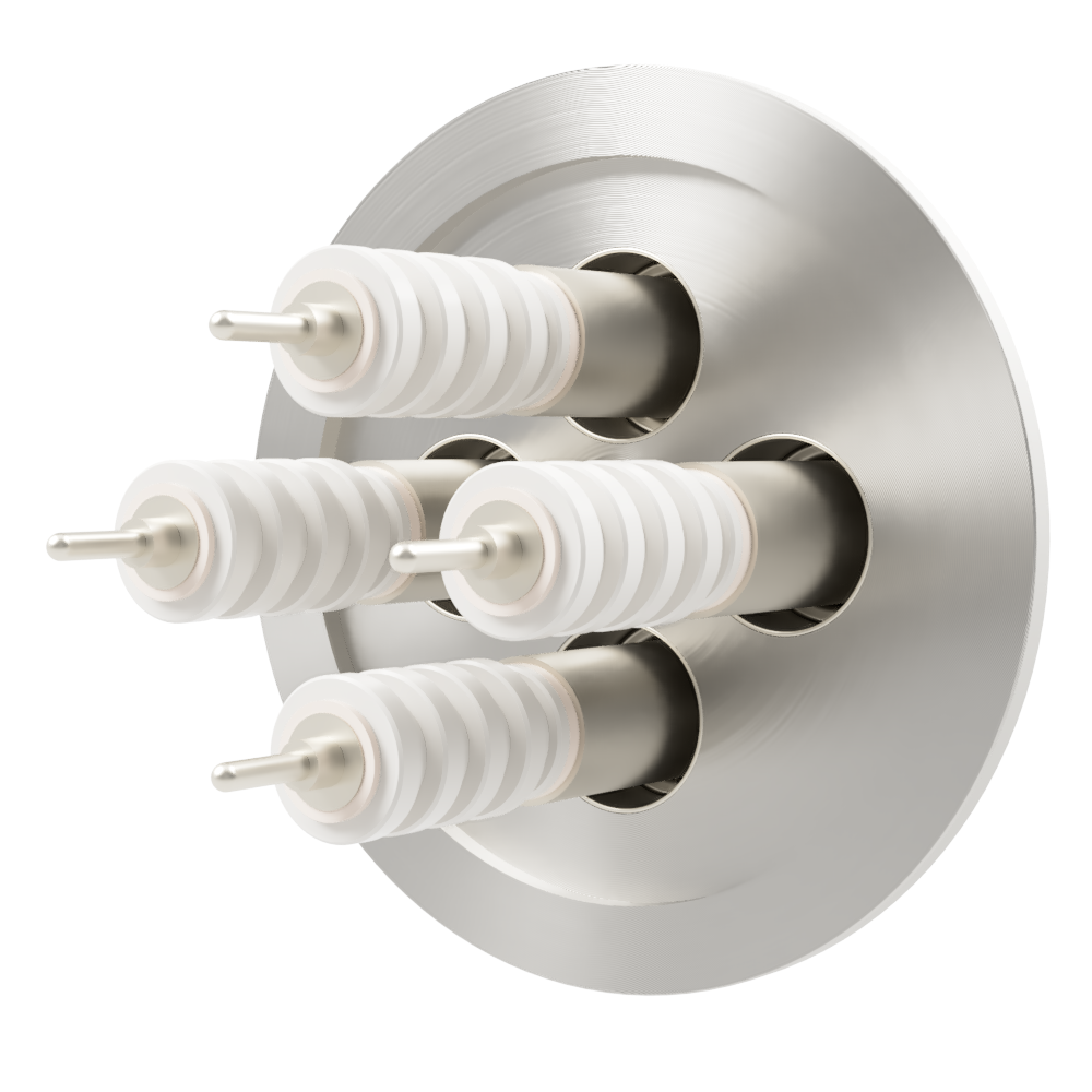 同軸 20kV-SHV-R 4個付き NW/KF63 フランジ