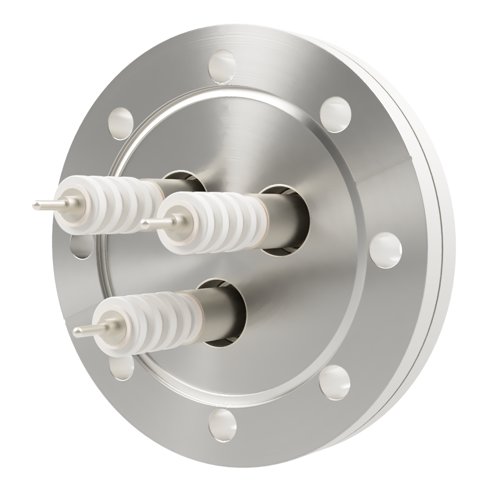 同軸 20kV-SHV-R 3個付き ICF114 フランジ