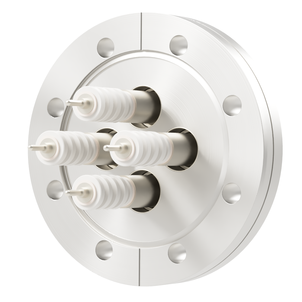 同軸 20kV-SHV-R 4個付き ICF114 フランジ