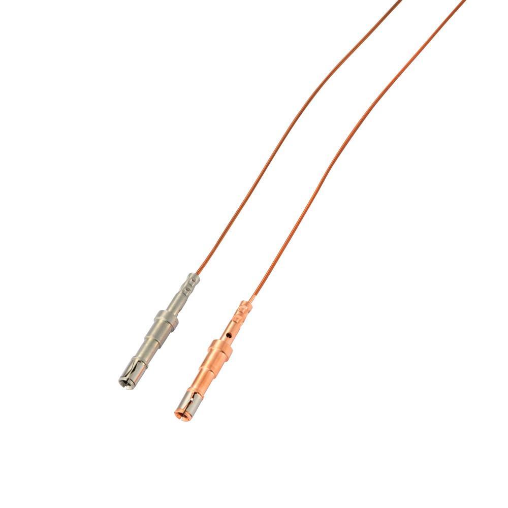 接続部品 真空側 T熱電対 カプトン被覆ケーブル付き 先端溶接 φ0.32 用 L=2500
