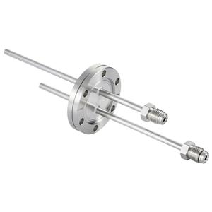 ICF70+1/4 水冷・ガス導入機 大気側：チューブ/真空側：おすVCR® X2