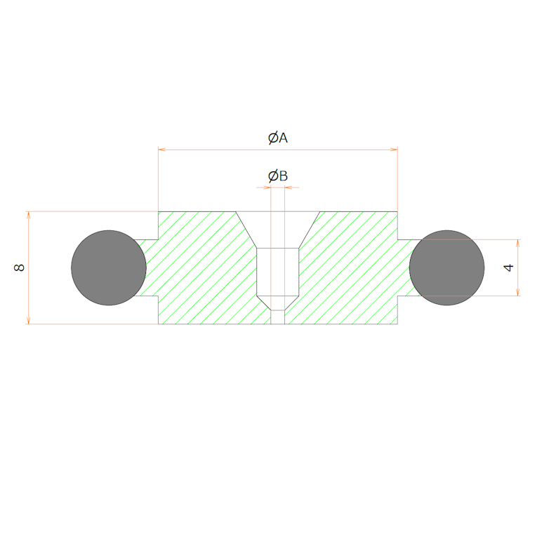 NW16 センターリング ブランクタイプ SUS/Viton 中心穴1mm admin.label.item.size_image