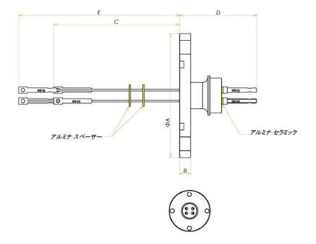 K熱電対 OMEGA® 1対 VG25 フランジ admin.label.item.size_image