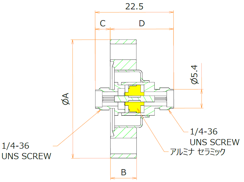 同軸 SMA-JJ 1個付き ICF34 フランジ admin.label.item.size_image