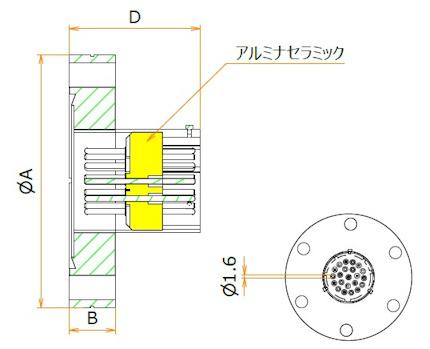T熱電対 BURNDY 11対 ICF70 フランジ ガイドなし admin.label.item.size_image