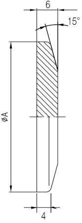 32.025007.123.725 Blank Flange NW25 Duran® 寸法画像