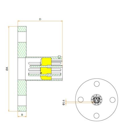 T熱電対 BURNDY 6対 VF20 フランジ ガイドなし admin.label.item.size_image