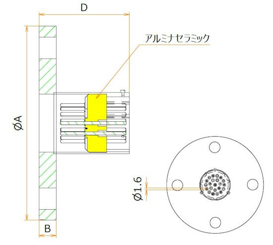 T熱電対 BURNDY 11対 VF40 フランジ ガイドなし admin.label.item.size_image