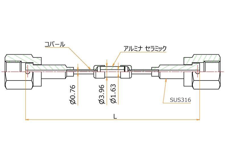 絶縁継手 1/16インチ VCR®めす 2kV admin.label.item.size_image