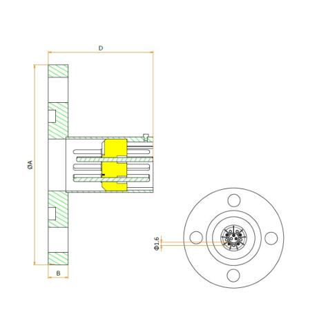 T熱電対 BURNDY 6対 VG25 フランジ ガイドなし admin.label.item.size_image