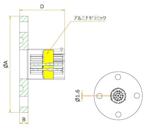 T熱電対 BURNDY 11対 VG25 フランジ ガイドなし admin.label.item.size_image