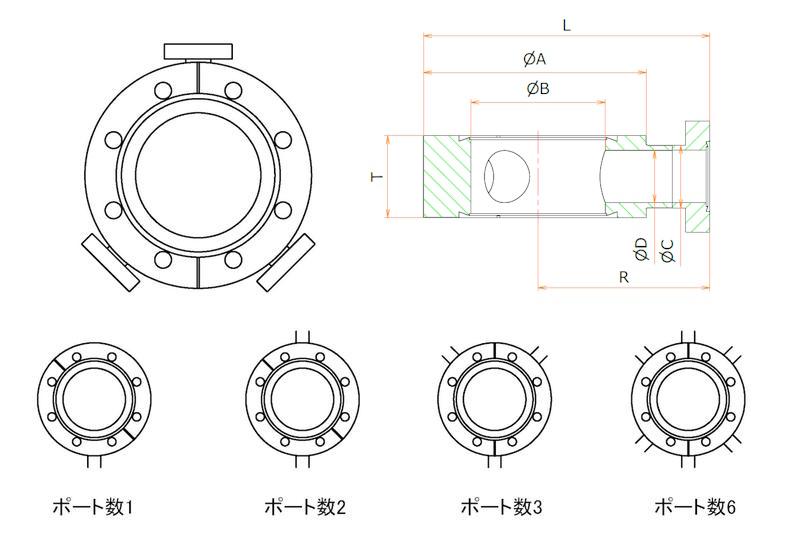 ICF114 ラジアルポートフランジ ICF34X1 admin.label.item.size_image