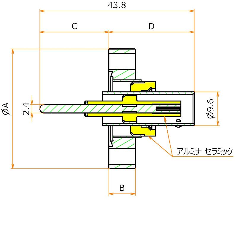 同軸 BNC-R-F 1個付き ICF34 フランジ admin.label.item.size_image