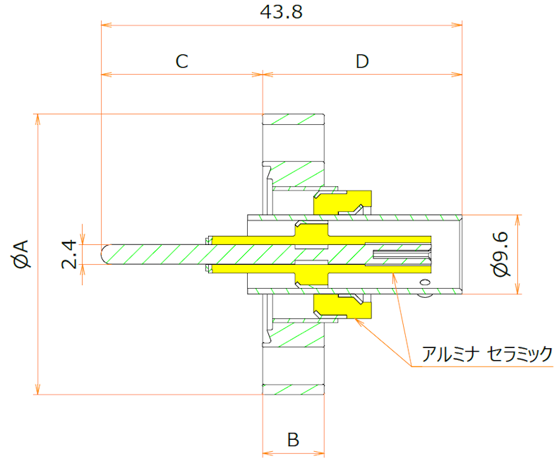 同軸 BNC-R-F 1個付き ICF34 フランジ admin.label.item.size_image