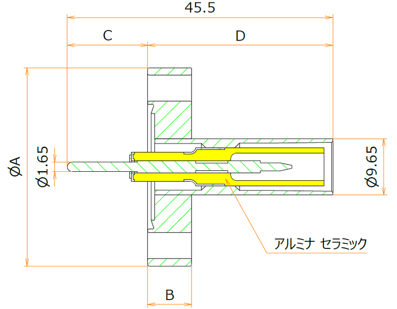 同軸 SHV-R 1個付き ICF34 フランジ admin.label.item.size_image