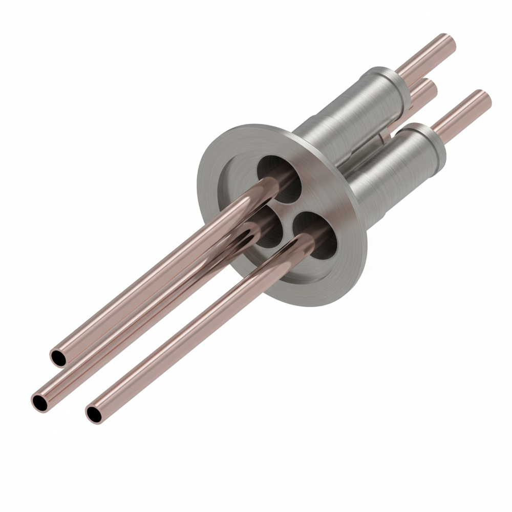水冷端子 SUS304 5 kV 3個付き NW/KF40 フランジ