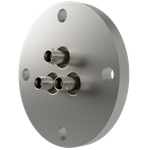 同軸 BNC-JJ 3個付き VF40 フランジ