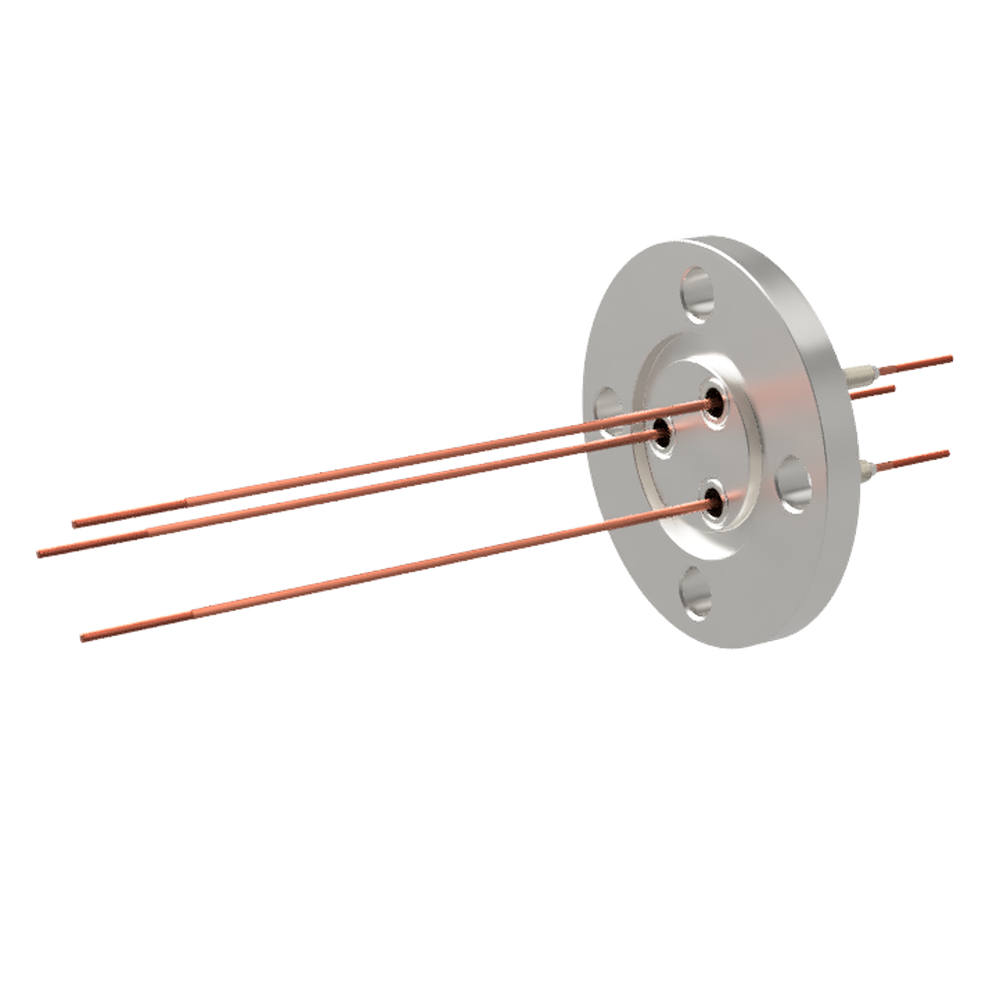 中電流 3kV - 35A 3個付き VG50 フランジ  先端ねじ加工あり