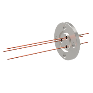 中電流 3kV - 35A 3個付き VG50 フランジ  先端ねじ加工あり