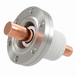 中電流 ステンレス 電極 10kV - 73A 1個付き ICF114 フランジ 先端ねじ加工あり