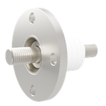 中電流 ステンレス 電極 10kV - 73A 1個付き VF25 フランジ  先端ねじ加工あり