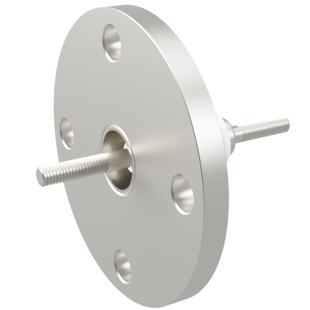 中電流 ステンレス 電極 5kV - 22A 1個付き VF25 フランジ  先端ねじ加工あり