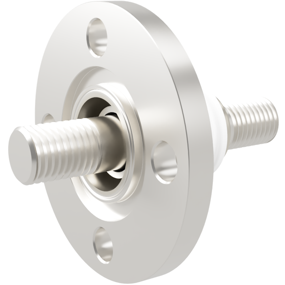 中電流 ステンレス 電極 5kV - 73A 1個付き VG50 フランジ  先端ねじ加工あり