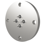 同軸 BNC-R-M2-SCREW 4個付き VF40 フランジ