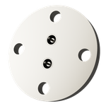 同軸 SMA-R 2個付き VF25 フランジ