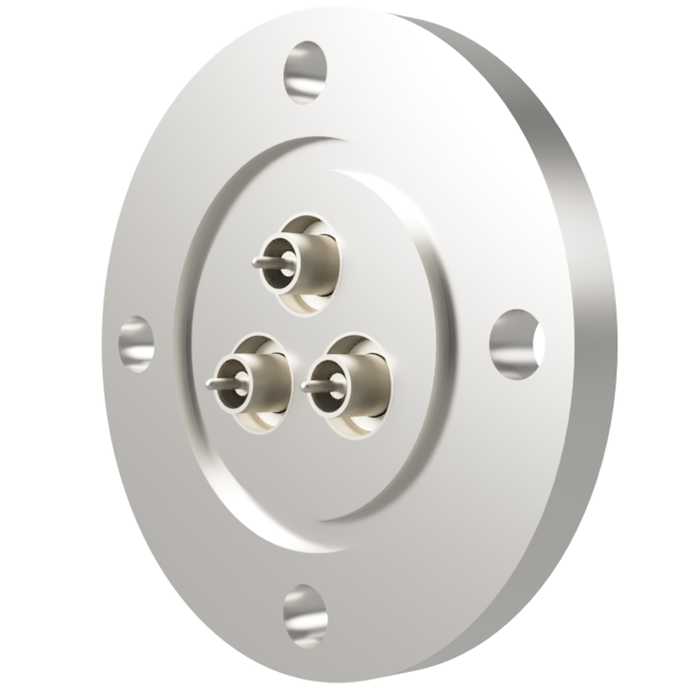 同軸 SMA-R-F 3個付き VG40 フランジ