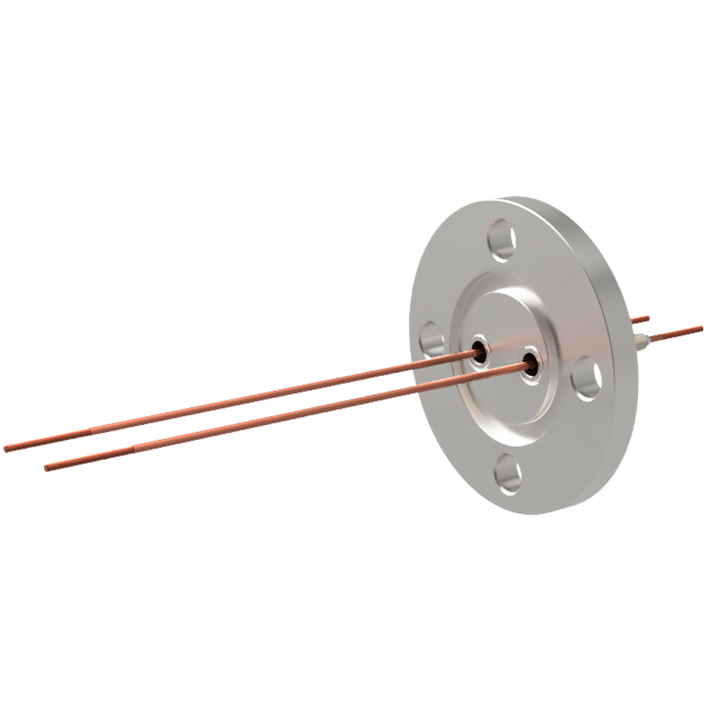 中電流 3kV - 35A 2個付き VG25 フランジ  先端ねじ加工あり