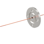 中電流 3kV - 35A 1個付き VG50 フランジ  先端ねじ加工あり