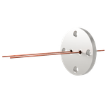 中電流 3kV - 35A Niめっき 2個付き VF50 フランジ  先端ねじ加工あり