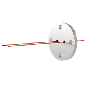 中電流 3kV - 35A Niめっき 2個付き VF50 フランジ  先端ねじ加工あり