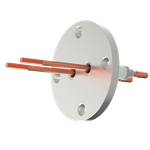 高電流 5kV - 110A シリコンプラグ接続タイプ 2個付き VF25 フランジ 先端ねじ加工あり