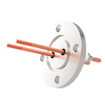 電流 5kV - 110A シリコンプラグ接続タイプ 2個付き VG25 フランジ 先端ねじ加工あり