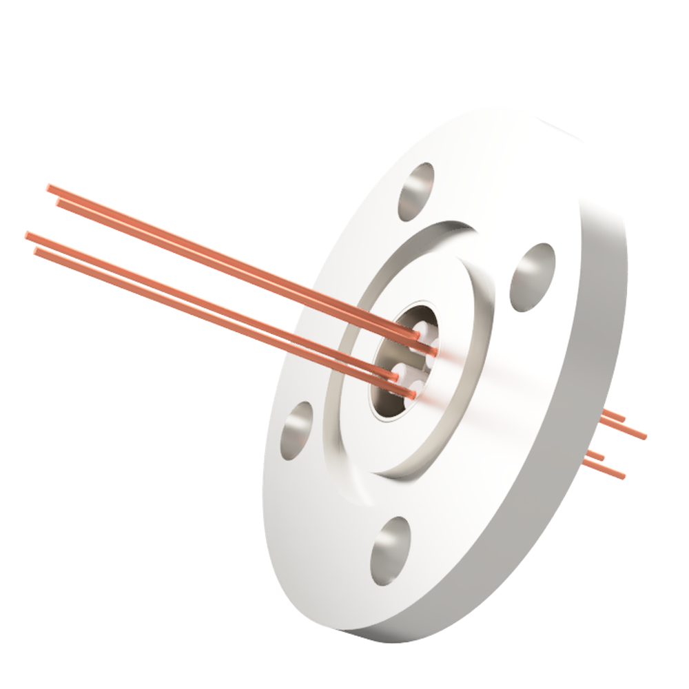 中電流 無酸素銅 コンパクトタイプ 5kV - 22A 4個付き VG25 フランジ